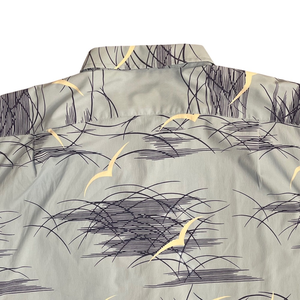 Tori Richard Button Down Shirt Mens XL Blue Abstract Seagull Tradewind Tech - Picture 5 of 9